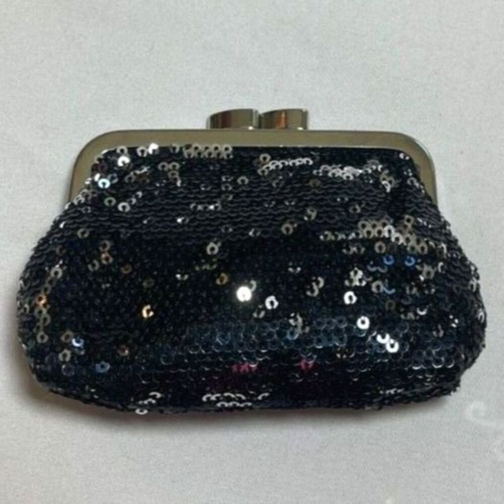 Victoria's Secret Shimmer Sequence Black Change Lipstick Kiss Lock Case